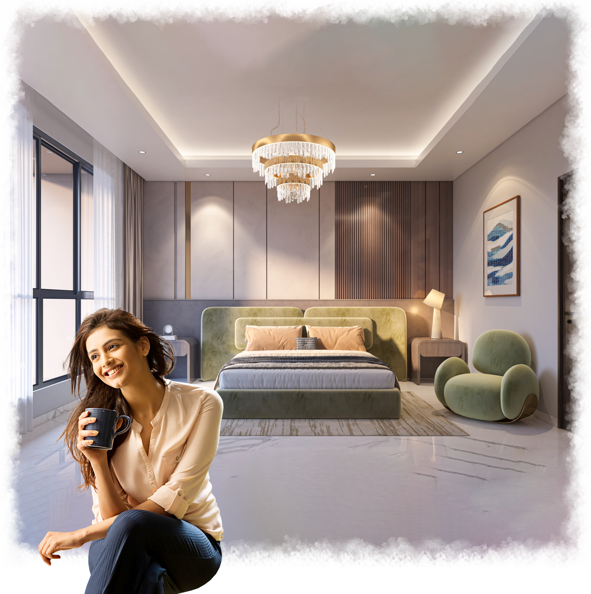 Bedroom interior rendering