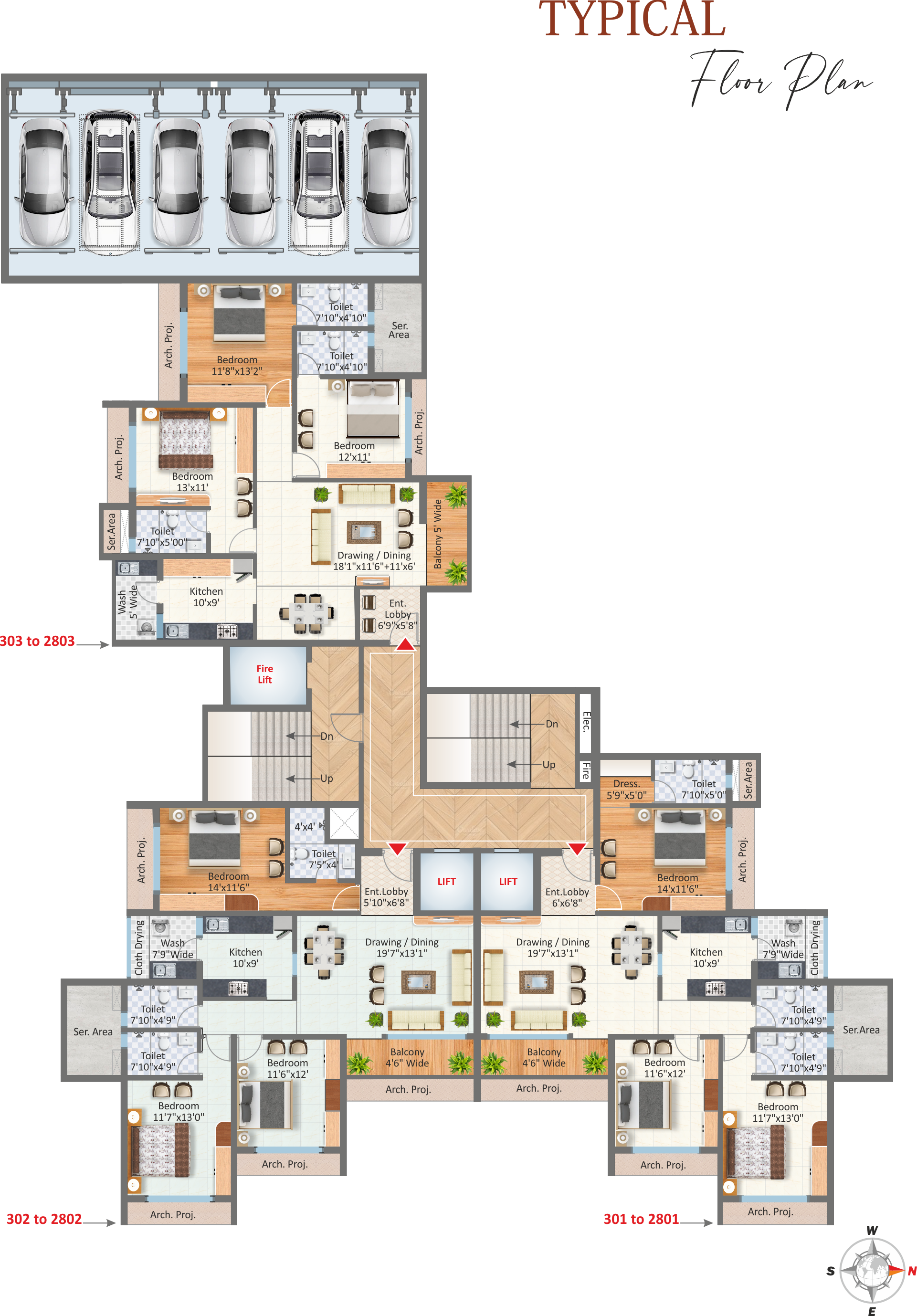 Typical floor plan